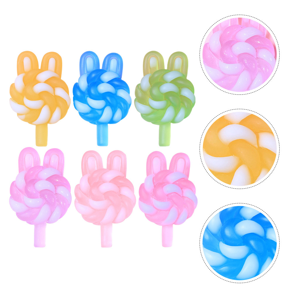 Resin Art Pendant - 24 Breloques Sucettes Mignonnes en Forme