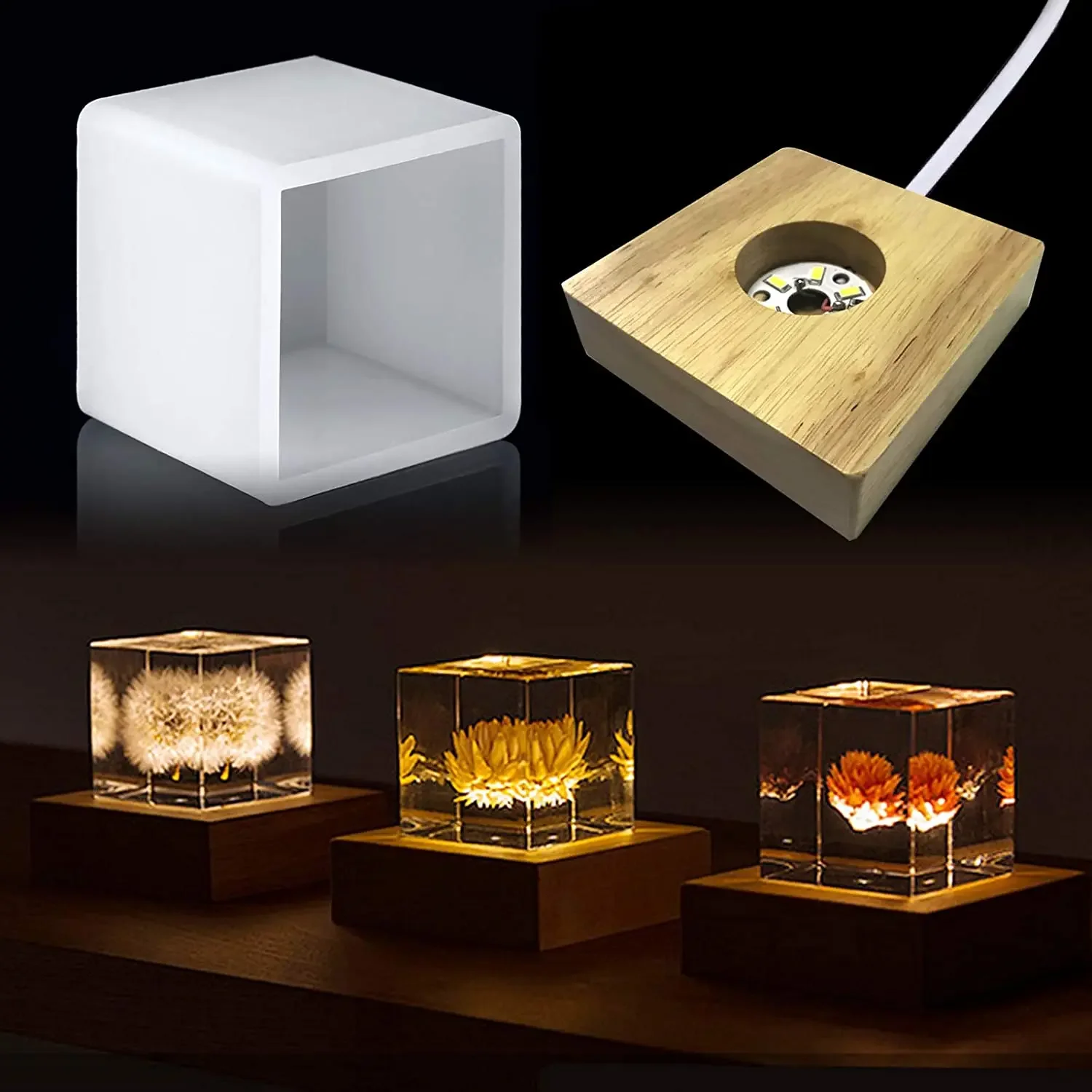 Resin Art Equipment - Moule en résine légère carrée, moules