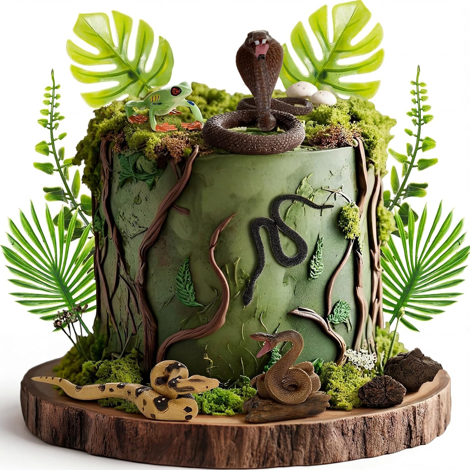 Resin Art Tree - 19 Pièces Décorations de gâteau serpent,