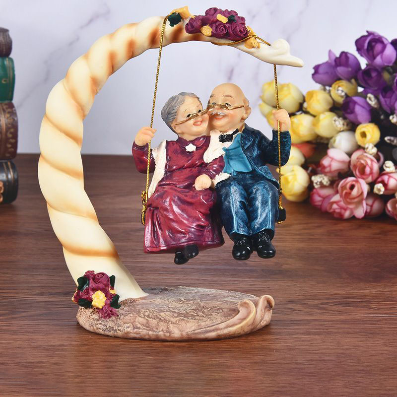 Resin Art For Wedding Gift - Figurines en résine de couples âgés