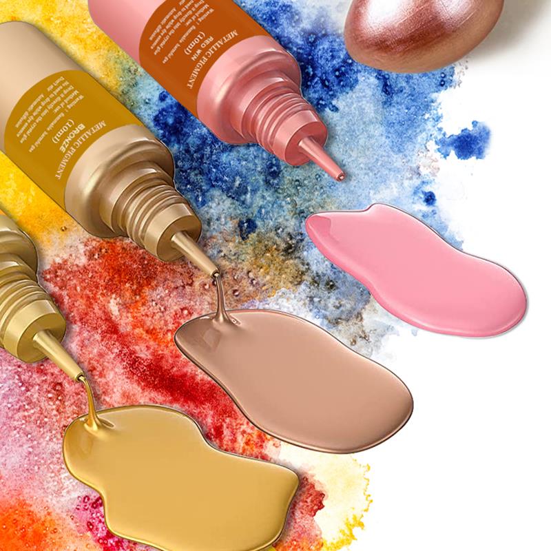 Resin Pigment Alcohol Ink - Pigment de résine métallique pour bricolage,