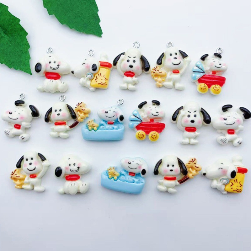 Resin Art Pendant - Pendentif chien en résine, 12 pièces,
