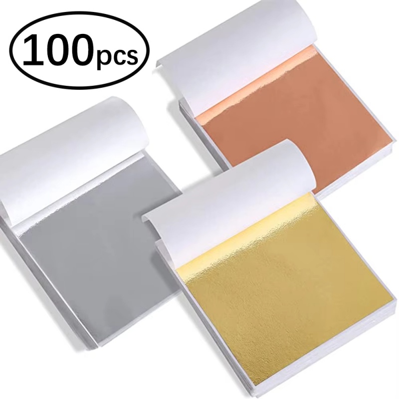 Resin Art For Wedding Gift - 100 feuilles de papier imitation or,