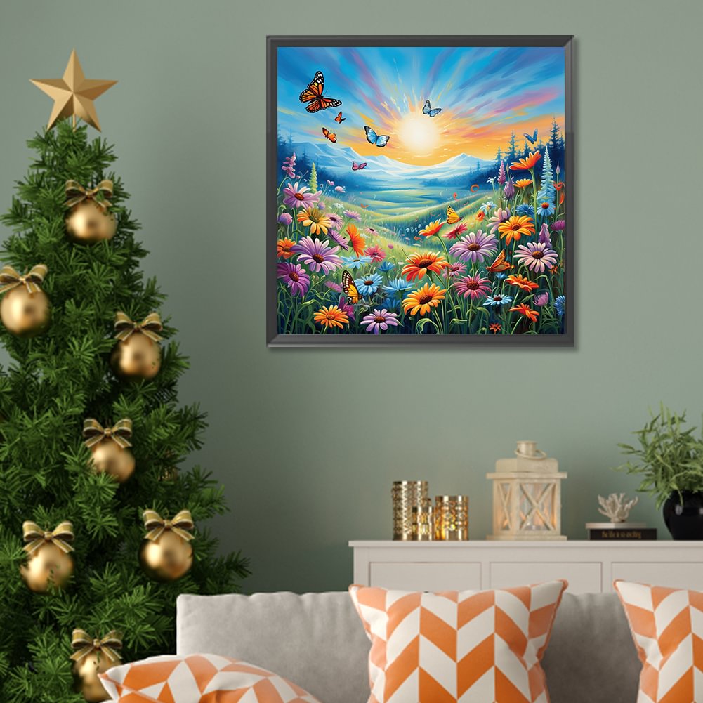 Resin Art Painting - Diamant peinture famille mignon cerf fleur