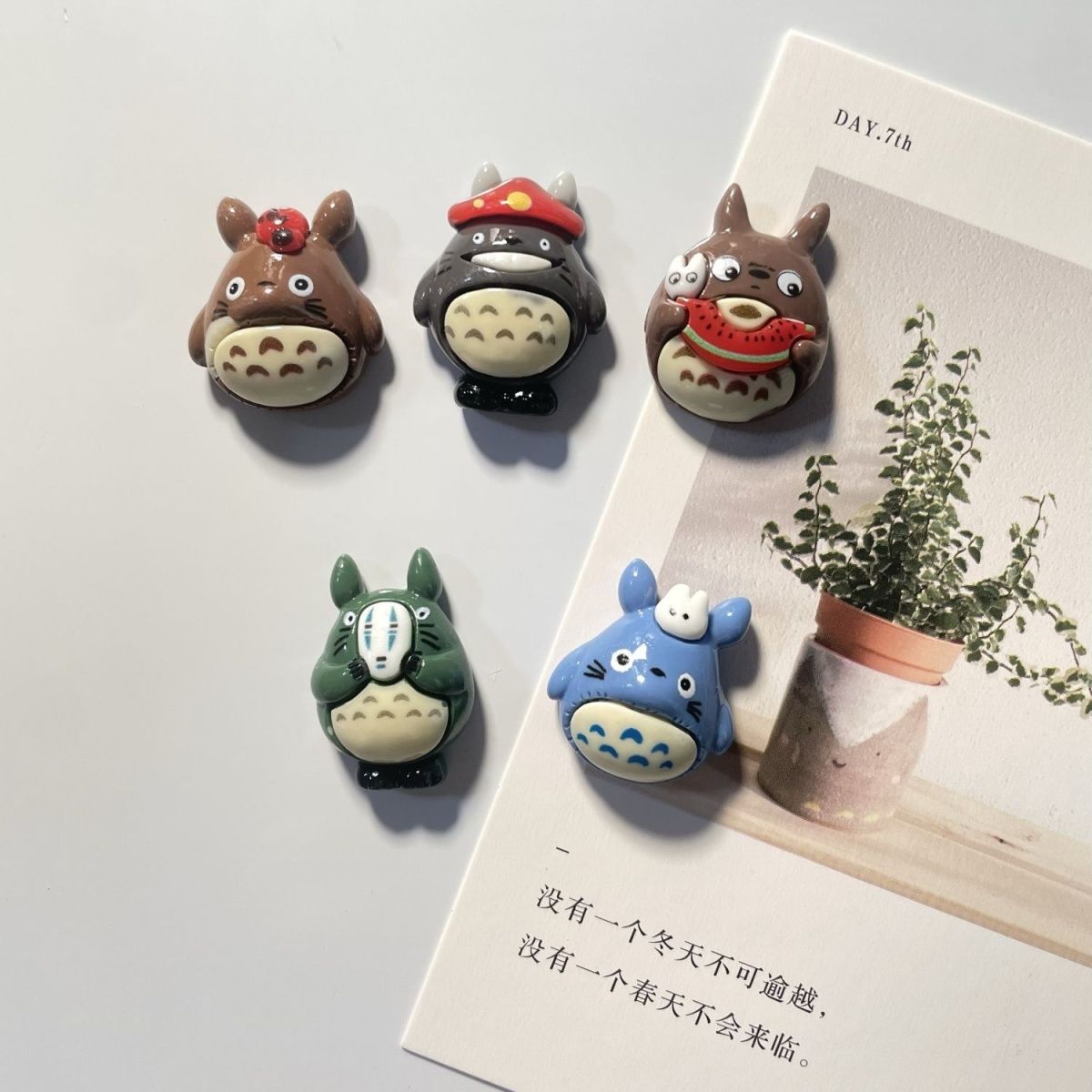 Resin Art Toys - Aimant de réfrigérateur en résine Totoro