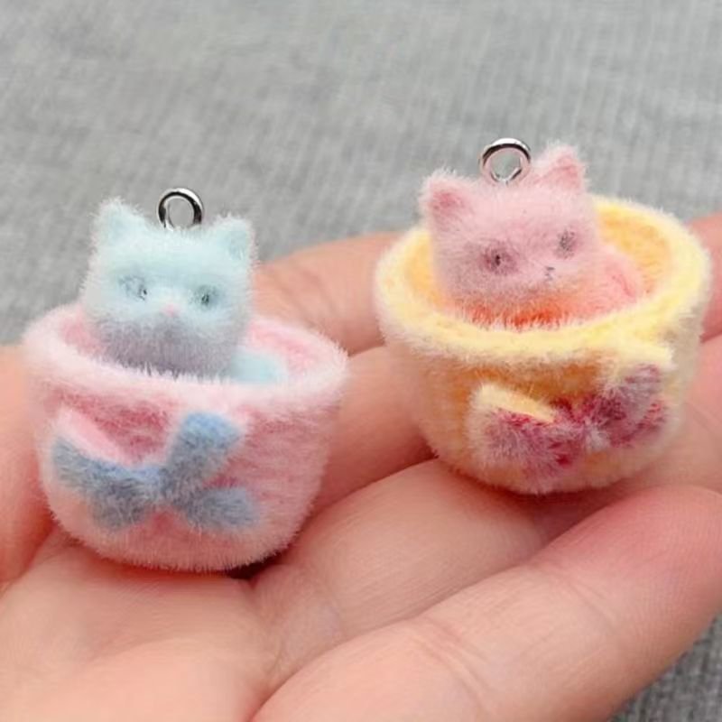 Pendentif chat en résine peluc - Resin Art Pendant avis et prix