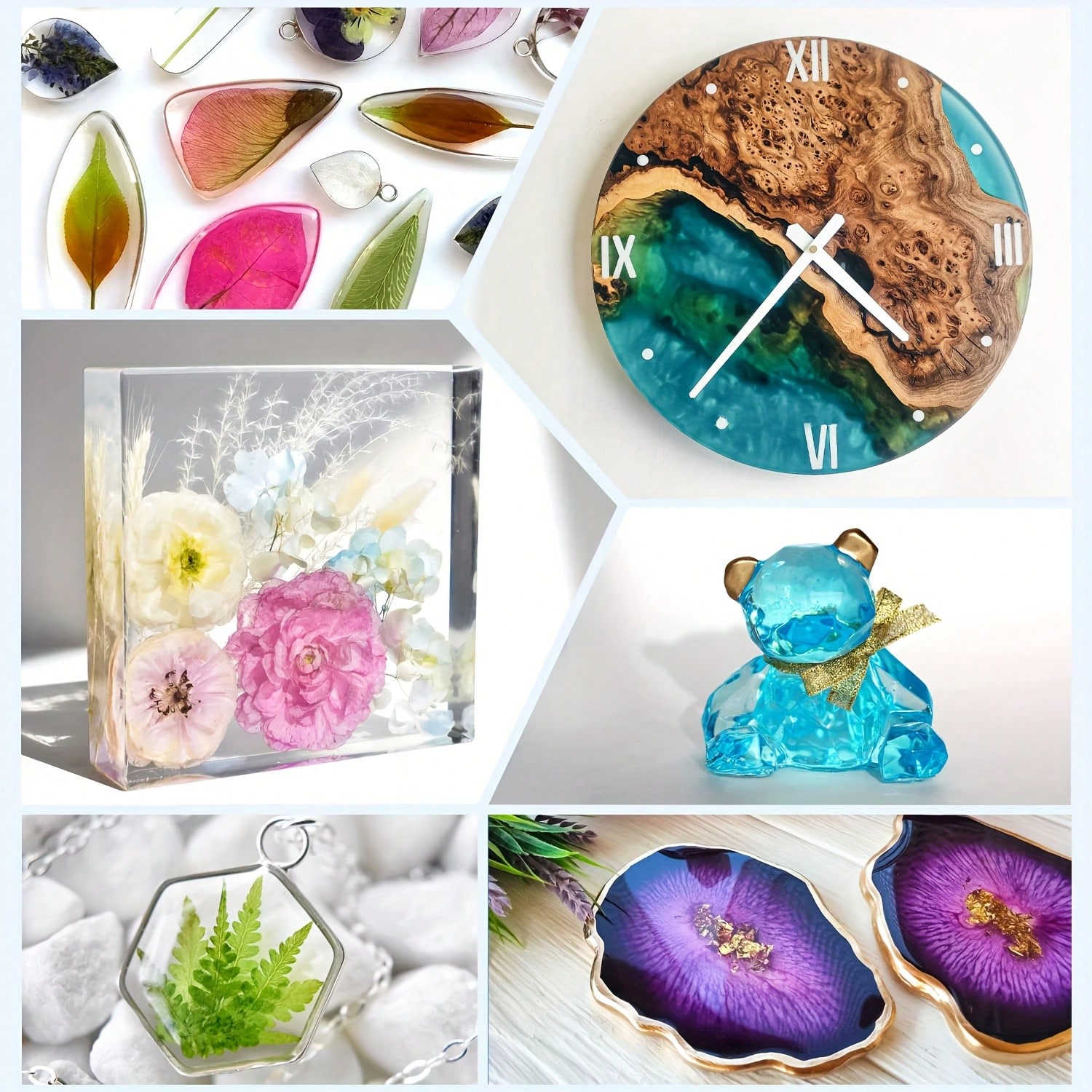 Kit de résine époxy transparen - Resin Art Kit With Molds avis et prix