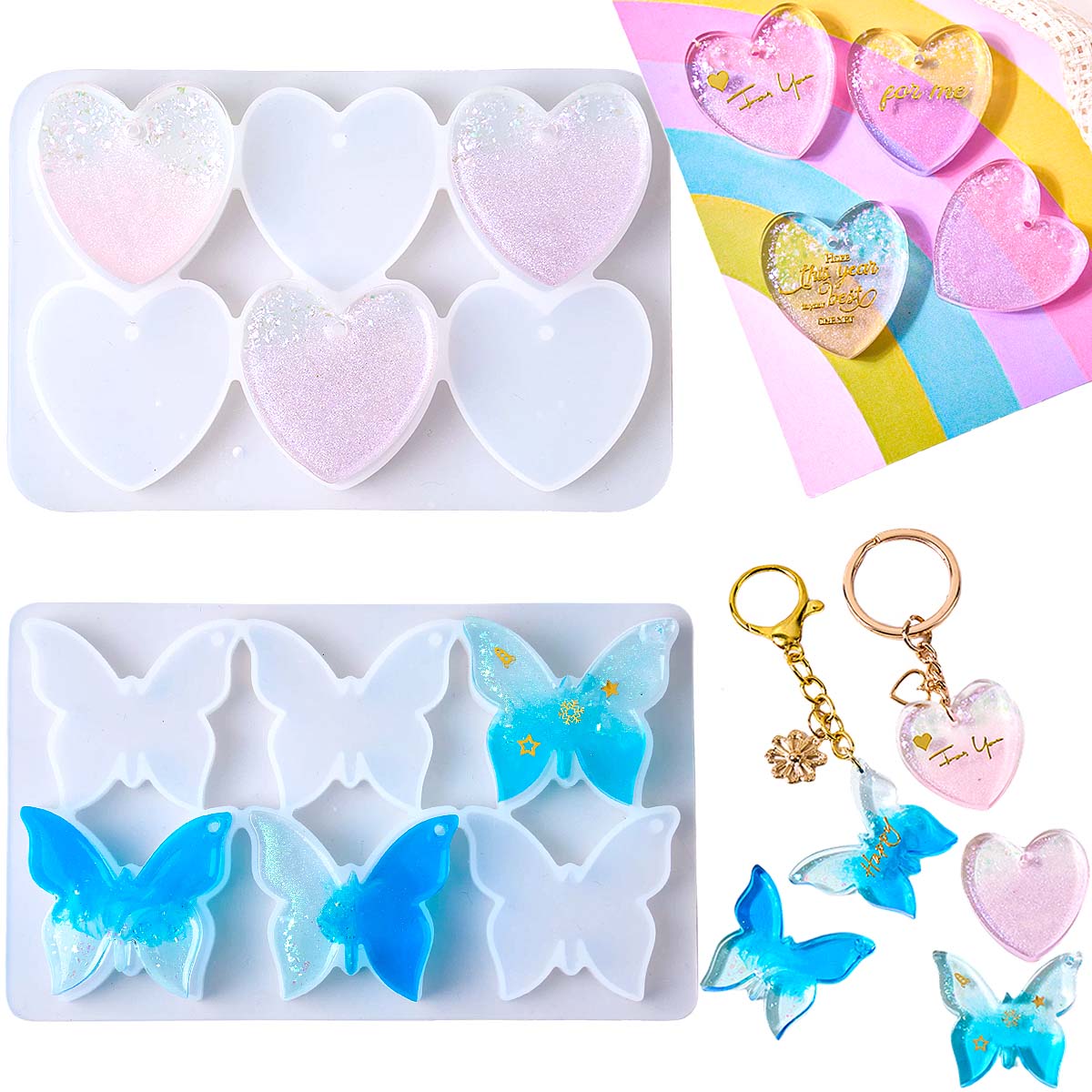 Moule en silicone à six cavité - Resin Art Kit With Molds avis et prix
