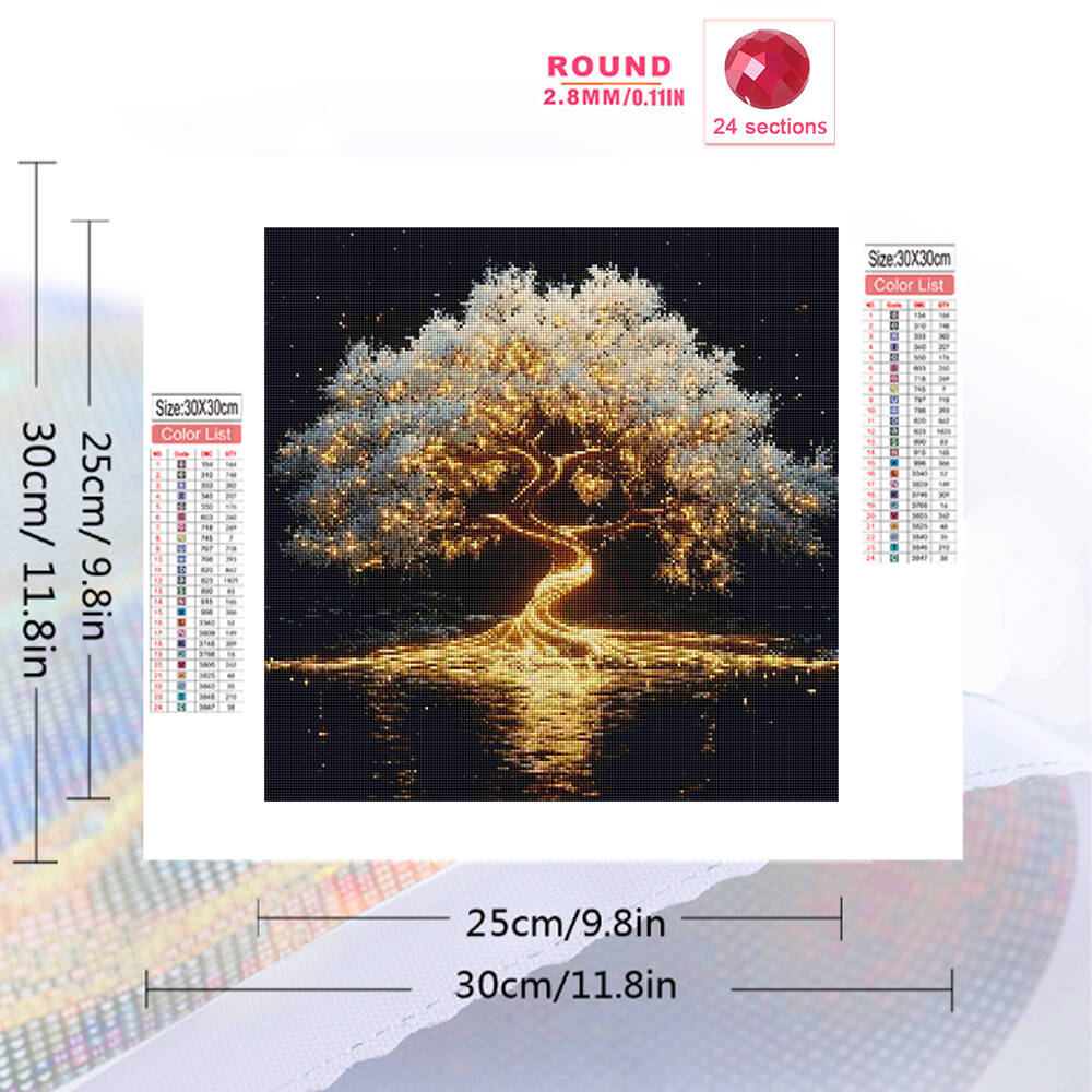 Peinture au diamant sans cadre - Resin Art Tree avis et prix