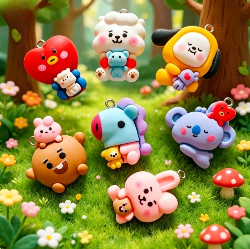 Breloques en résine BT21, 7 pi - Resin Art Pendant avis et prix