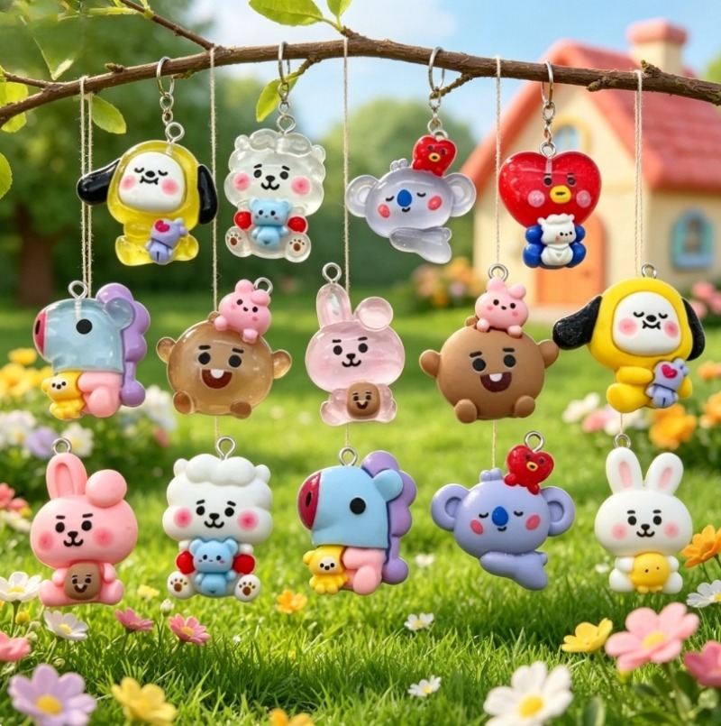 Breloques en résine BT21, 7 pi - Resin Art Pendant avis et prix
