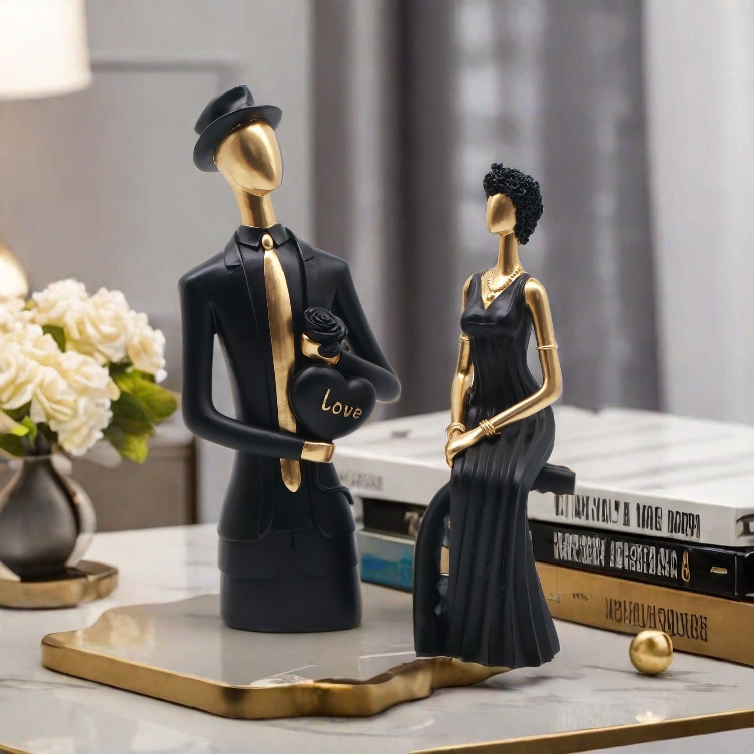 Sculpture décorative en résine - Resin Art For Wedding Gift avis et prix