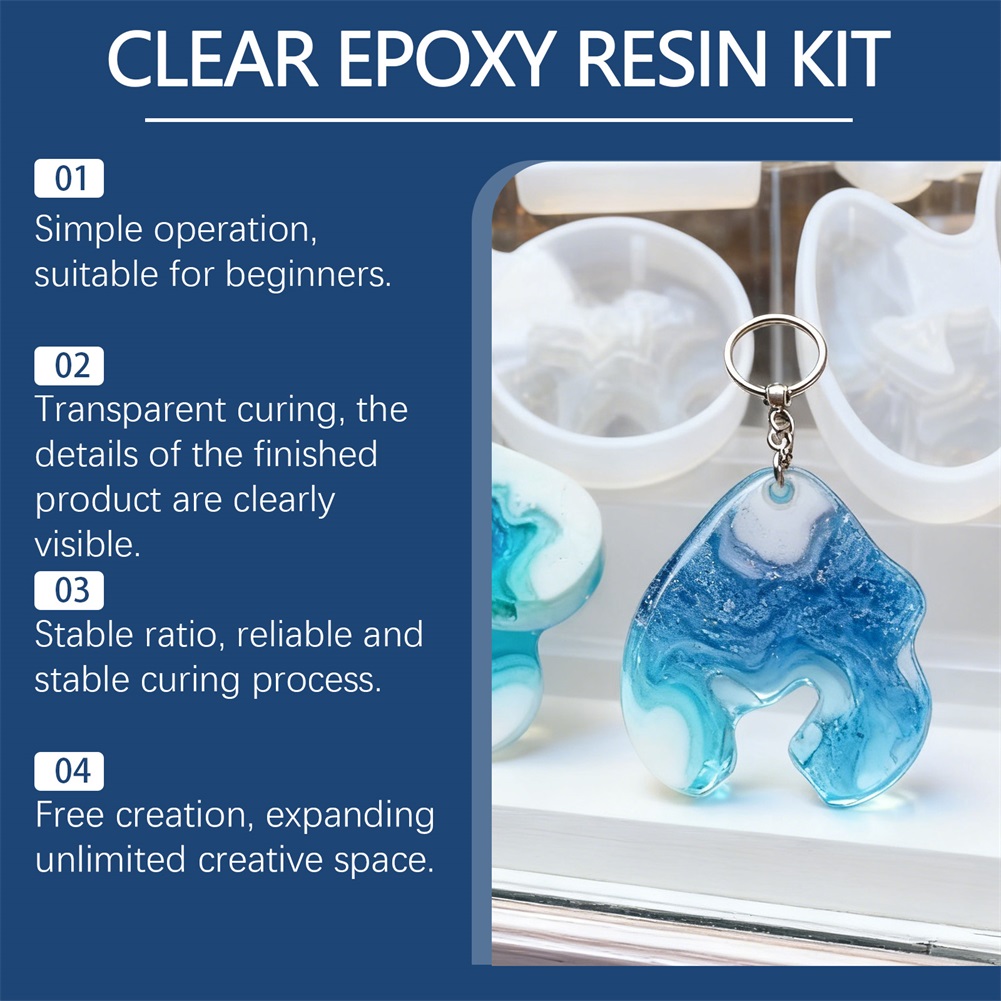 Kit de résine époxy transparen - Resin Art Kit With Molds avis et prix