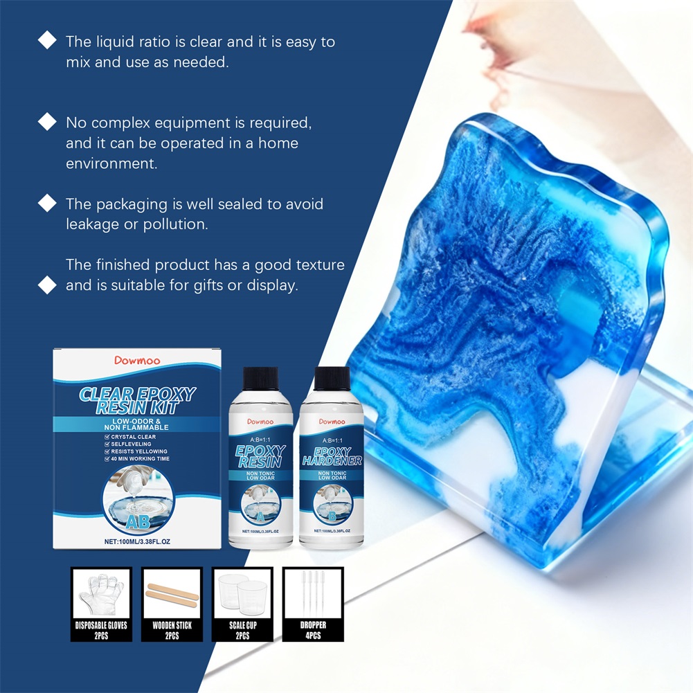 Kit de résine époxy transparen - Resin Art Kit With Molds avis et prix